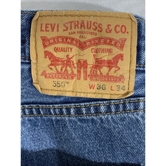 Levi’s 550 Relaxed Fit Straight Leg Jeans Mens 36x34 Excellent - Picture 7 of 10